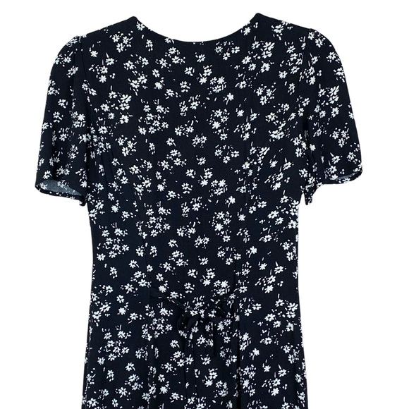 REFORMATION Locklin Floral Print Dress in Black Sz 4 Cottagecore Feminine Midi - Picture 9 of 15